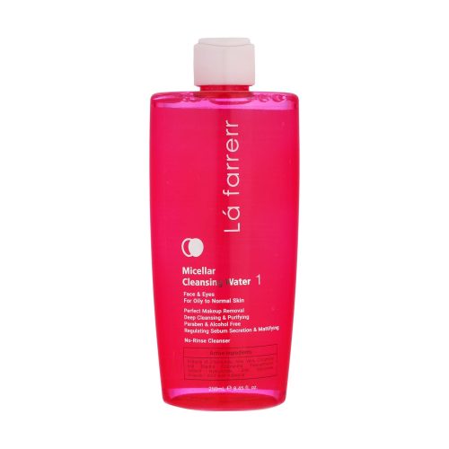 La Farrerr Micellar Cleaning Water for Oily to Normal Skin2 محلول پاک کننده آرایش پوست معمولی و چرب لافارر
