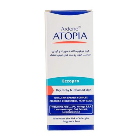 کرم مرطوب کننده صورت و گردن اگزما آتوپیا آردن