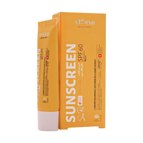 Seagull-Tinted-Sunscreen-SPF-60-cream-Oil-Free-50-ml-light کرم ضد آفتاب رنگی سی گل SPF60 فاقد چربی