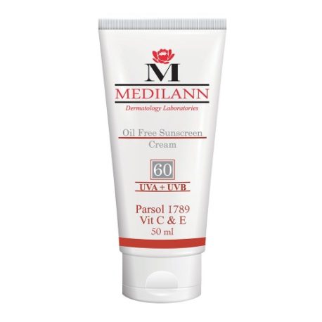کرم ضد آفتاب رنگی SPF60 مدیلن فاقد چربی
