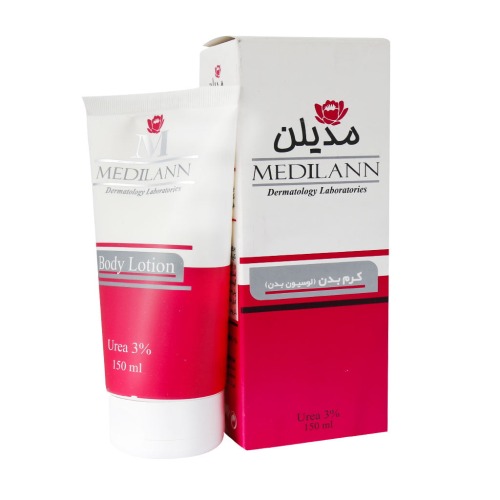 Medilann-Body-Lotion-All-Skins-150-ml. لوسیون بدن مدیلن بهترین محافظ پوست در برابر خشکی و از دست دادن آب پوست می باشد. این محصول مناسب انواع پوست حاوی عصاره آلوئه ورا ، اوره ۳% و Q۱۰ است.