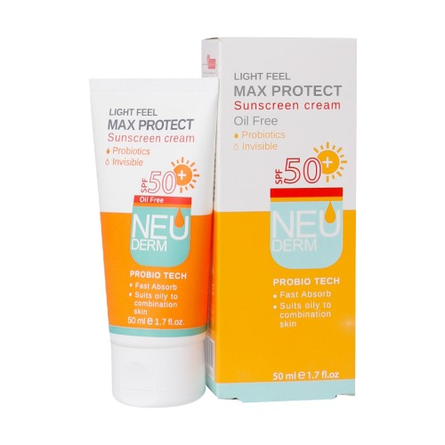 Neuderm-Max-Protect-Spf50-Sunscreen-Cream-for-Oily-Skin-50-ml کرم ضد آفتاب مکس پروتکت SPF50 نئودرم مناسب پوست چرب