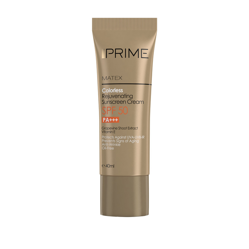 کرم ضد آفتاب جوان کننده SPF50 پریم محصولی سبک و فاقد چربی است که ضمن حافظت از پوست در مقابل اشعه مضر آفتاب، از طریق مکانیسم شبه بوتاکس پوست را جوان می کند.