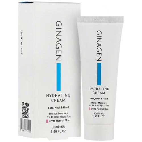 Ginagen Hydrating Cream For Dry Skins 50ml کرم مرطوب کننده و آبرسان پوست خشک ژیناژن