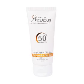 کرم ضد آفتاب بی رنگ SPF50 مدیسان پوست معمولی و چرب فاقد چربی است و با قدرت حفاظتی بالا از پوست در برابر پرتوهای مضر خورشید محافظت می‌نماید.