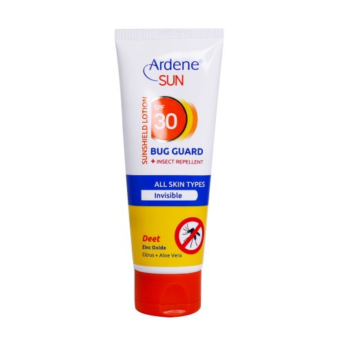 Ardene-Sunshield-Lotion-Bug-Guard-All-Skin-Type-75ML لوسیون ضد آفتاب بی رنگ دافع حشرات SPF30 آردن