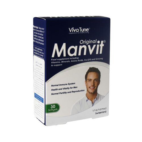Viva-Tune-Original-Manvit-30-Softgels سافت ژل من ویت اورجینال ویواتیون