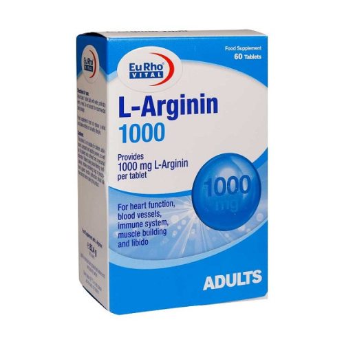 Eurho-Vital-L-Arginin-1000-mg-60-Tablets-1 قرص ال آرژنین ۱۰۰۰ یوروویتال