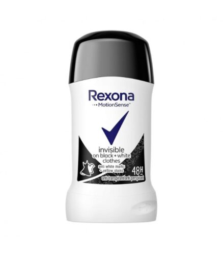 Rexona Invisible Black & White Anti Perspirant Stick 40ML استیک ضد تعریق زنانه رکسونا مدل invisible black & white حجم 40 میل