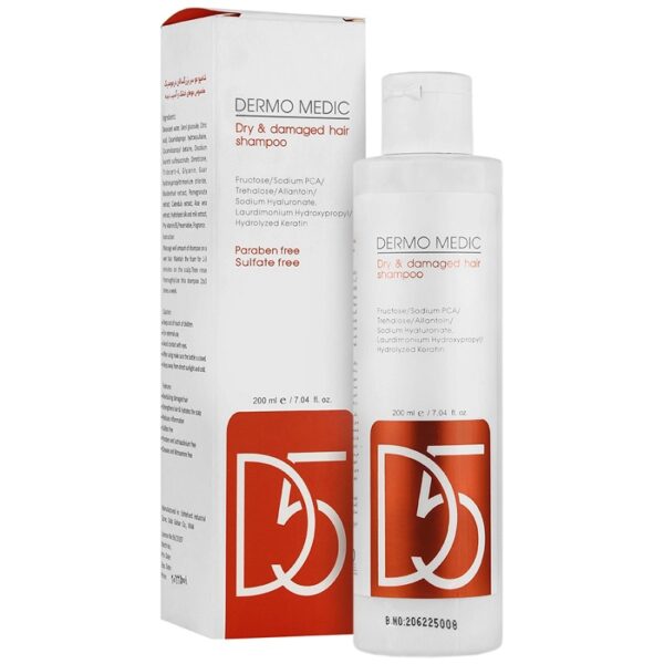Dermo Medic D5 Dry And Damaged Hair Shampoo- 200 m شامپو موهای خشک و آسیب دیده D5 درمومدیک
