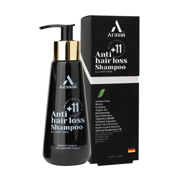 Araxin-Anti-Hair-Loss-Shampoo شامپو گیاهی ضد ریزش و تقویت کننده مو آراکسین 175 میلی لیتر