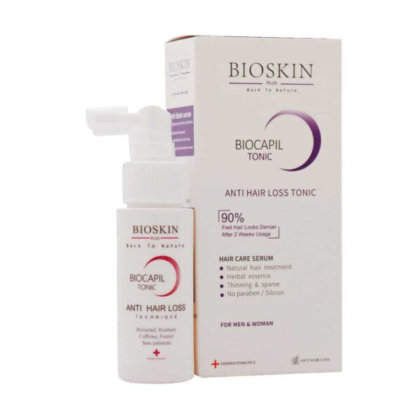 Bio Skin Biocapil Anti Hair Loss Tonic 60 ml تونیک ضد ریزش مو بایوکاپیل بایو اسکین پلاس 60 میلی لیتر