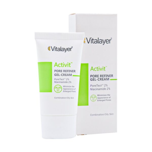 Vitalayer-Activit-Pore-Refiner-Gel-Cream ژل کرم جمع کننده منافذ باز اکتی ویت ویتالیر 30 میلی لیتر